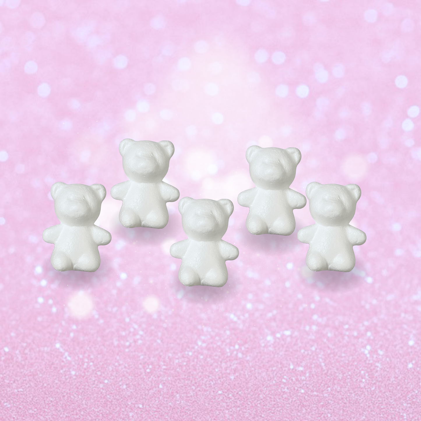 Polystyrene Bears - 2 Inches Tall - Set of 6