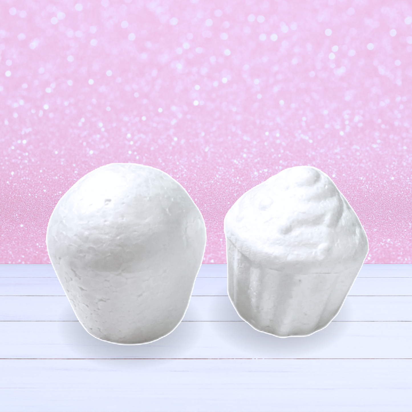 Polystyrene Cupcake - Set of 4