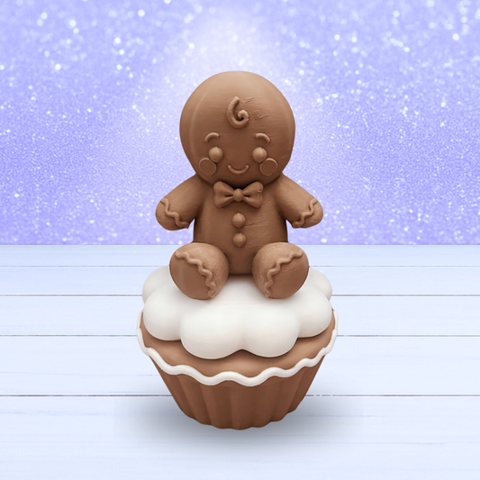 3D Mesh File - PRO MEMBERS ONLY - GINGERBREAD CUPCAKE AND TOPPER
