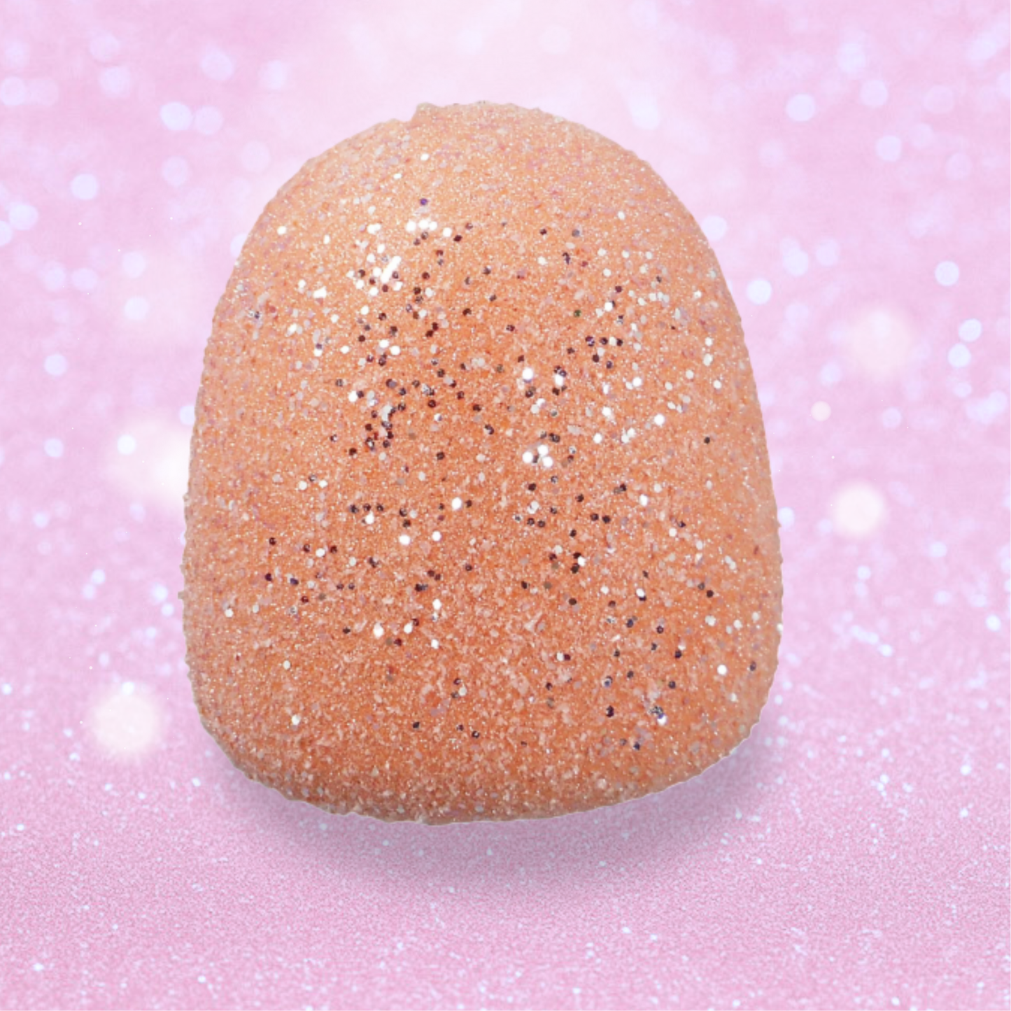 Giant Glitter Gumdrop - Pastel Orange