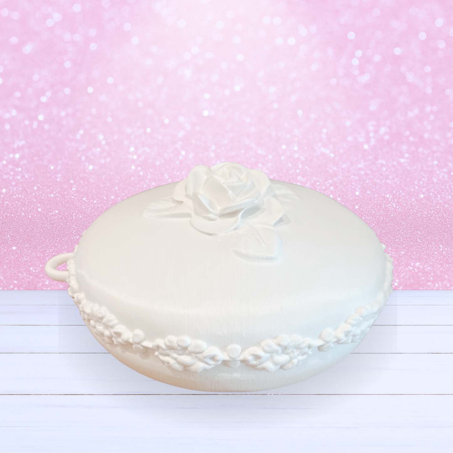 Fancy Macaron with Rose - Made-To-Order