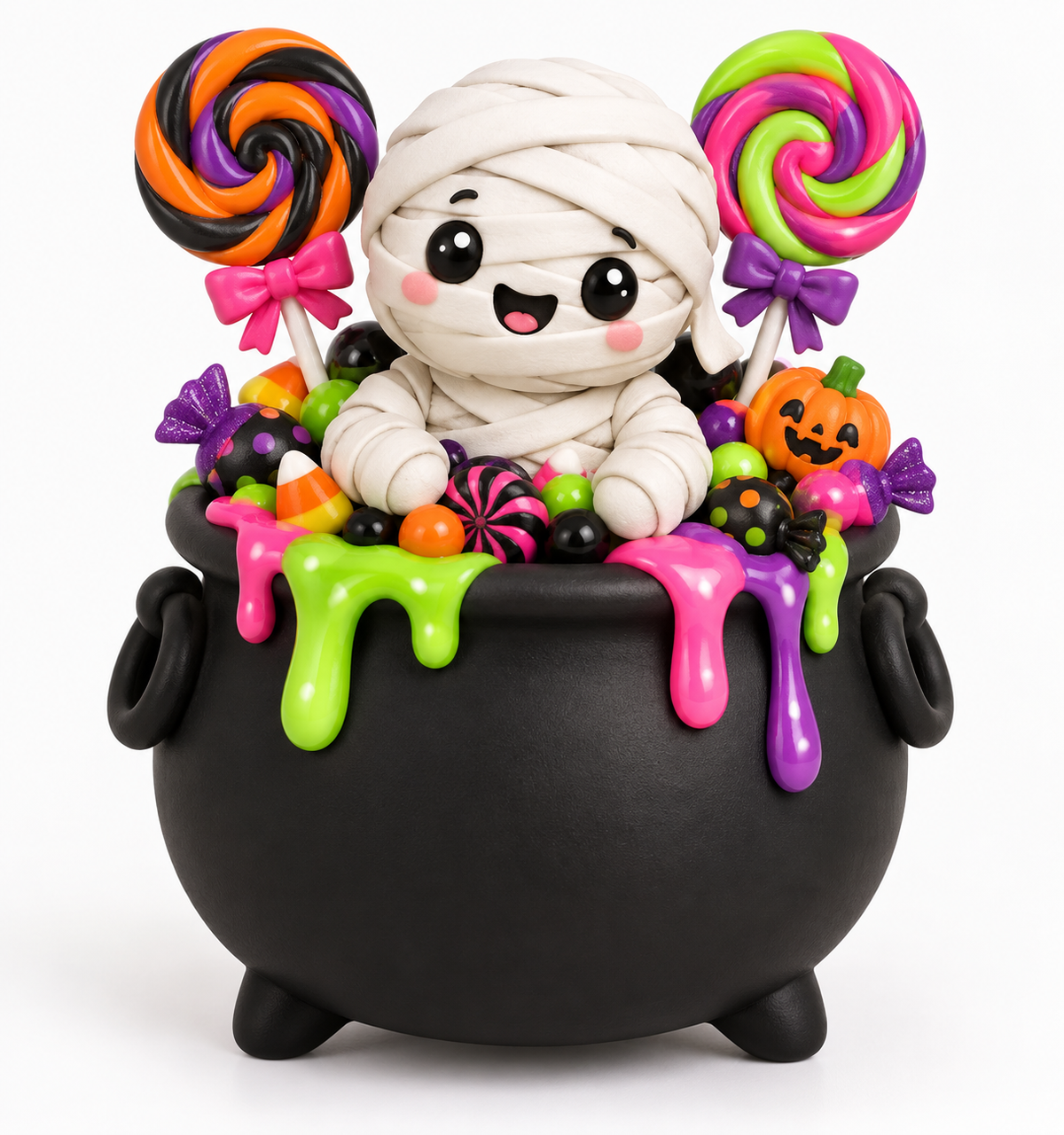 Cauldron and Mummy with Candy - 12 Piece Set