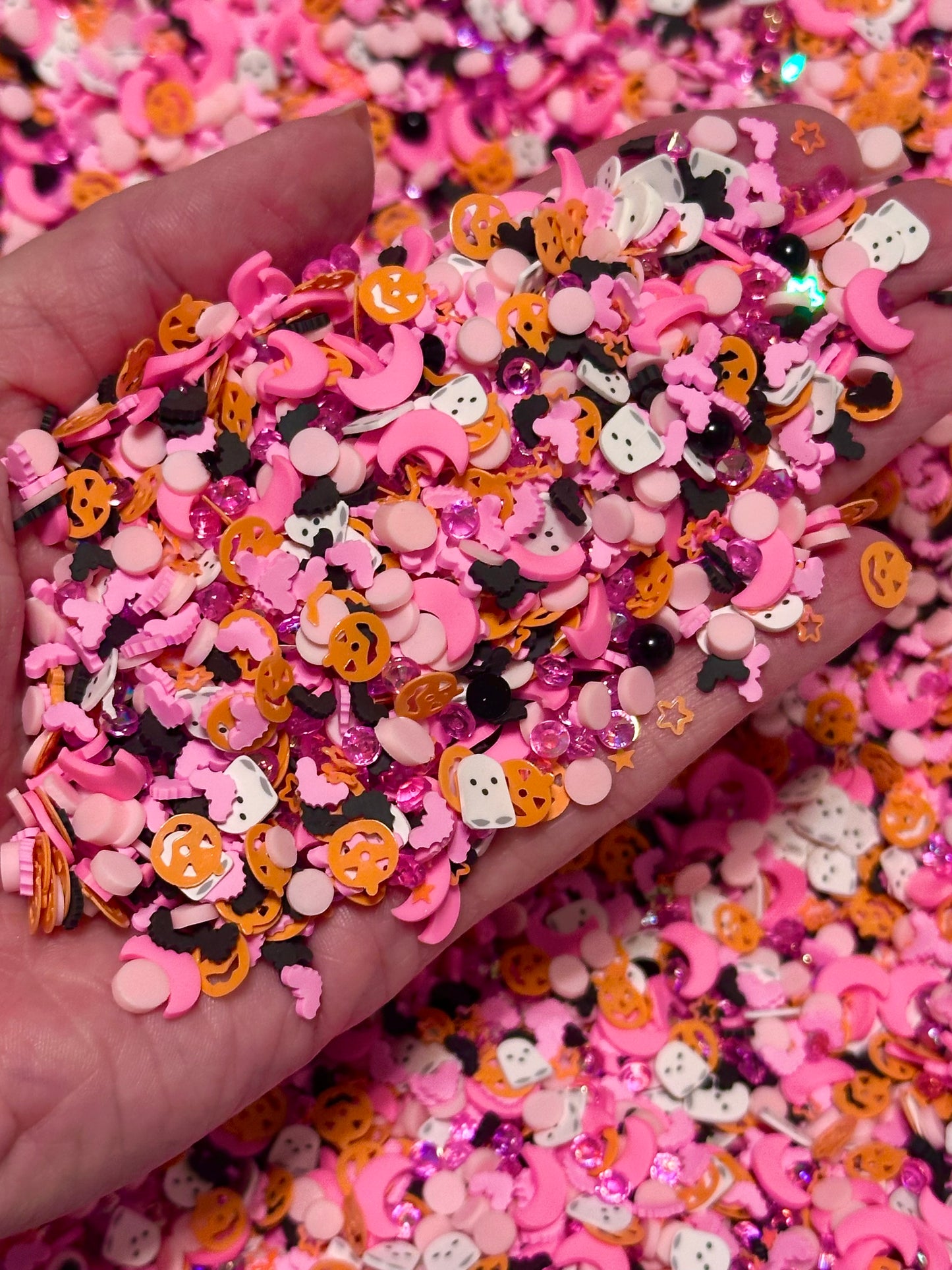 Girly Ghoul Sprinkles, Pink Halloween Sprinkles, Fake Sprinkles