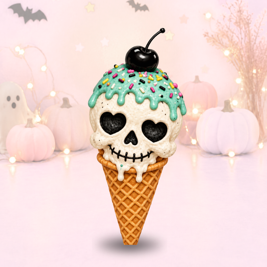3D Mesh File - Skull Ice Cream Cherry