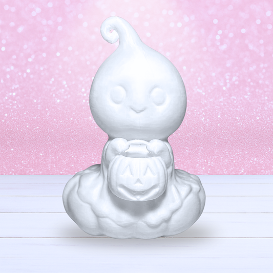 3D Mesh File - MEMBERS ONLY - Little Ghost on a Pumpkin -