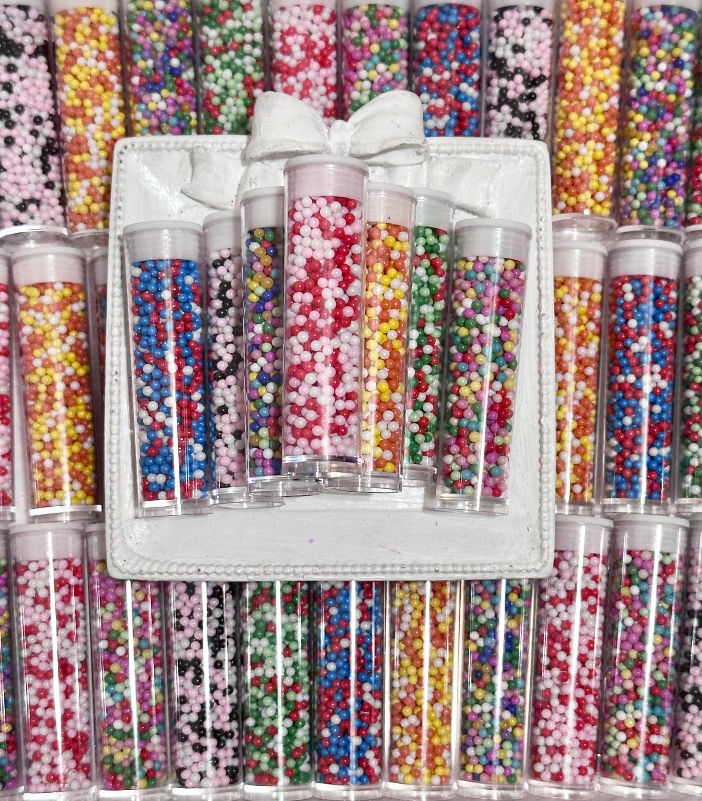 Variety Bundle of Fake Non Pareils - Rainbow Non Pareils, Pink Non Pareils, 4th July Non Pairels, Christmas Non Pareils