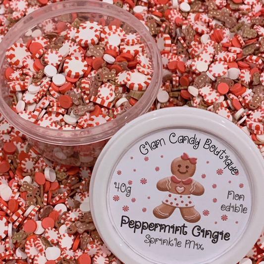 Peppermint Gingie Sprinkles, Fake Peppermint Sprinkles, Gingerbread Sprinkles, Christmas Sprinkles