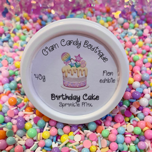 Birthday Cake Sprinkles, Fake Sprinkles, 40 Grams