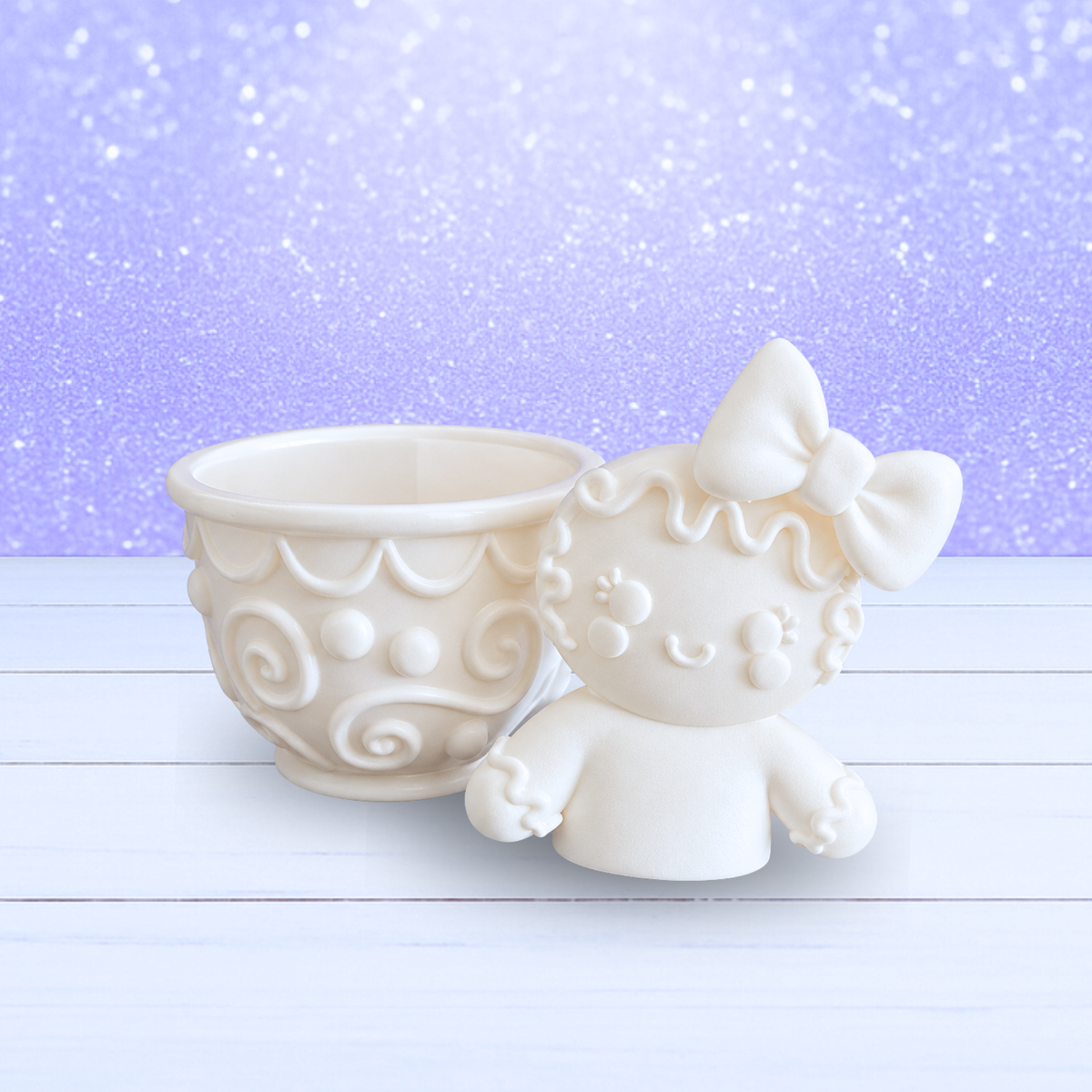 3D Mesh File - Gingerbread in Whimsical Cup