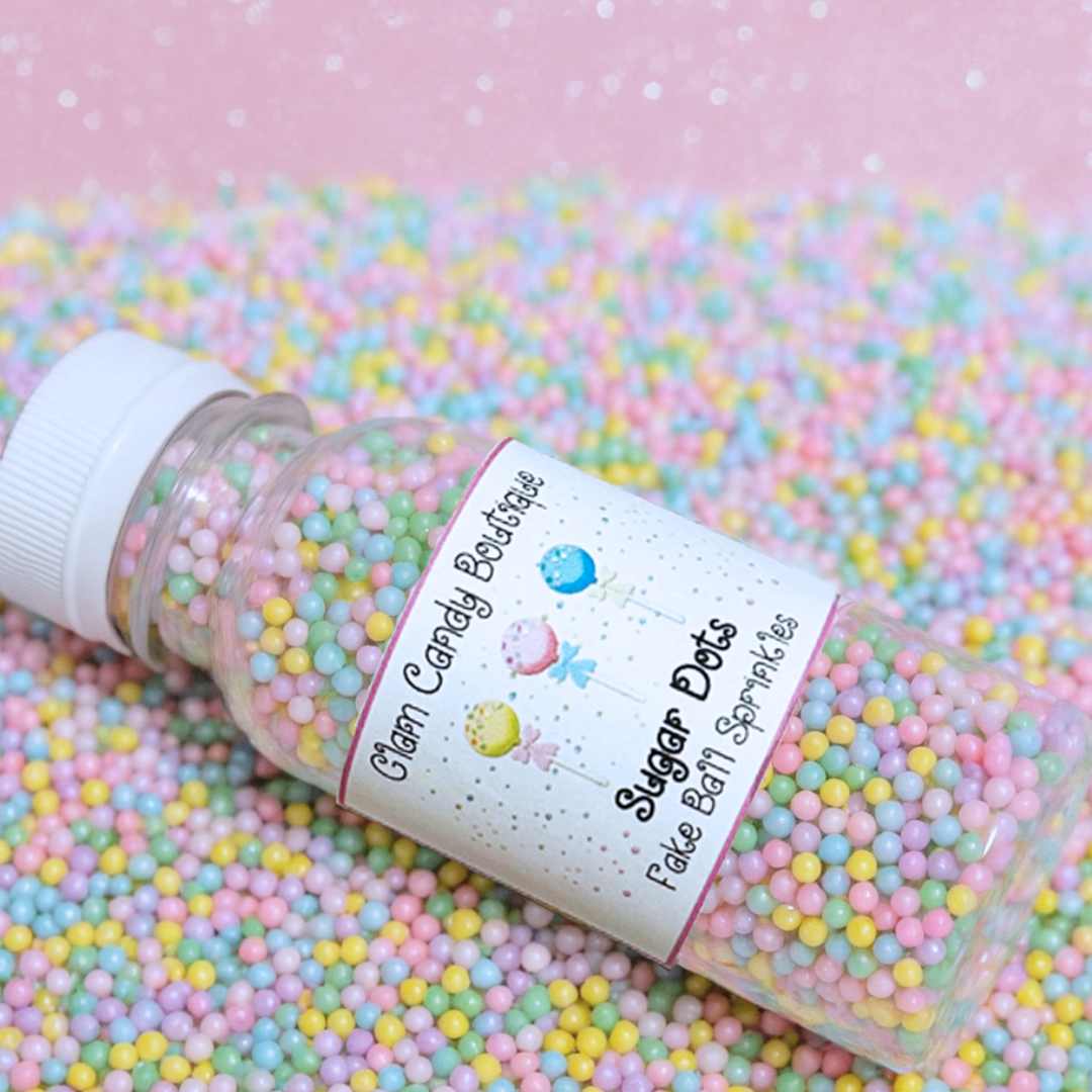 Sugar Dots - Fake Non Pareils - Pastel Ball Sprinkles - 60 Grams