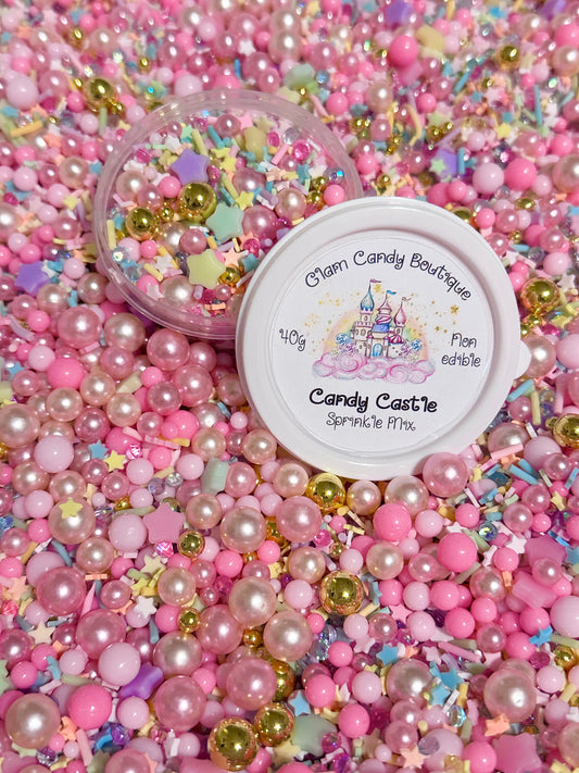 Candy Castle Sprinkles, Fake Sprinkle Mix, Pastel Sprinkles, 40 Grams