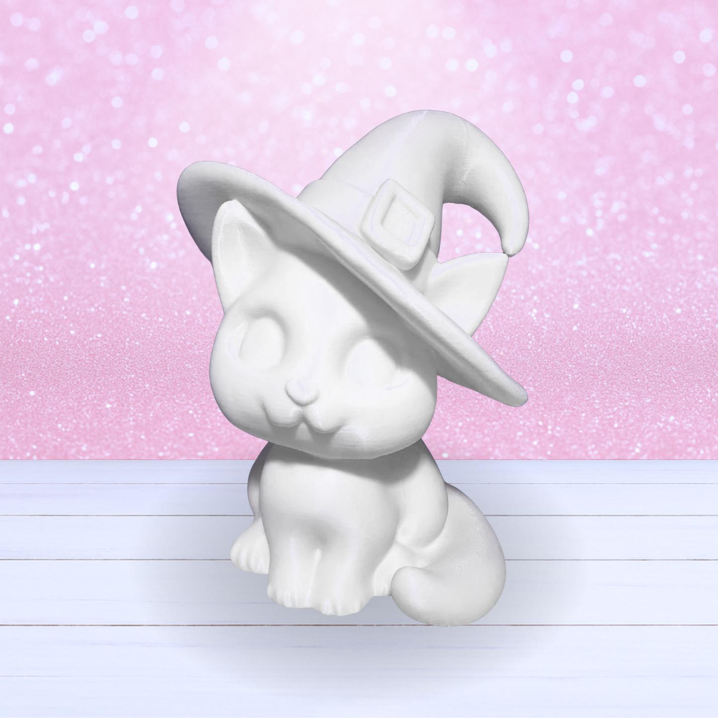 Kitty in a Witch Hat - Paintable - Made to Order