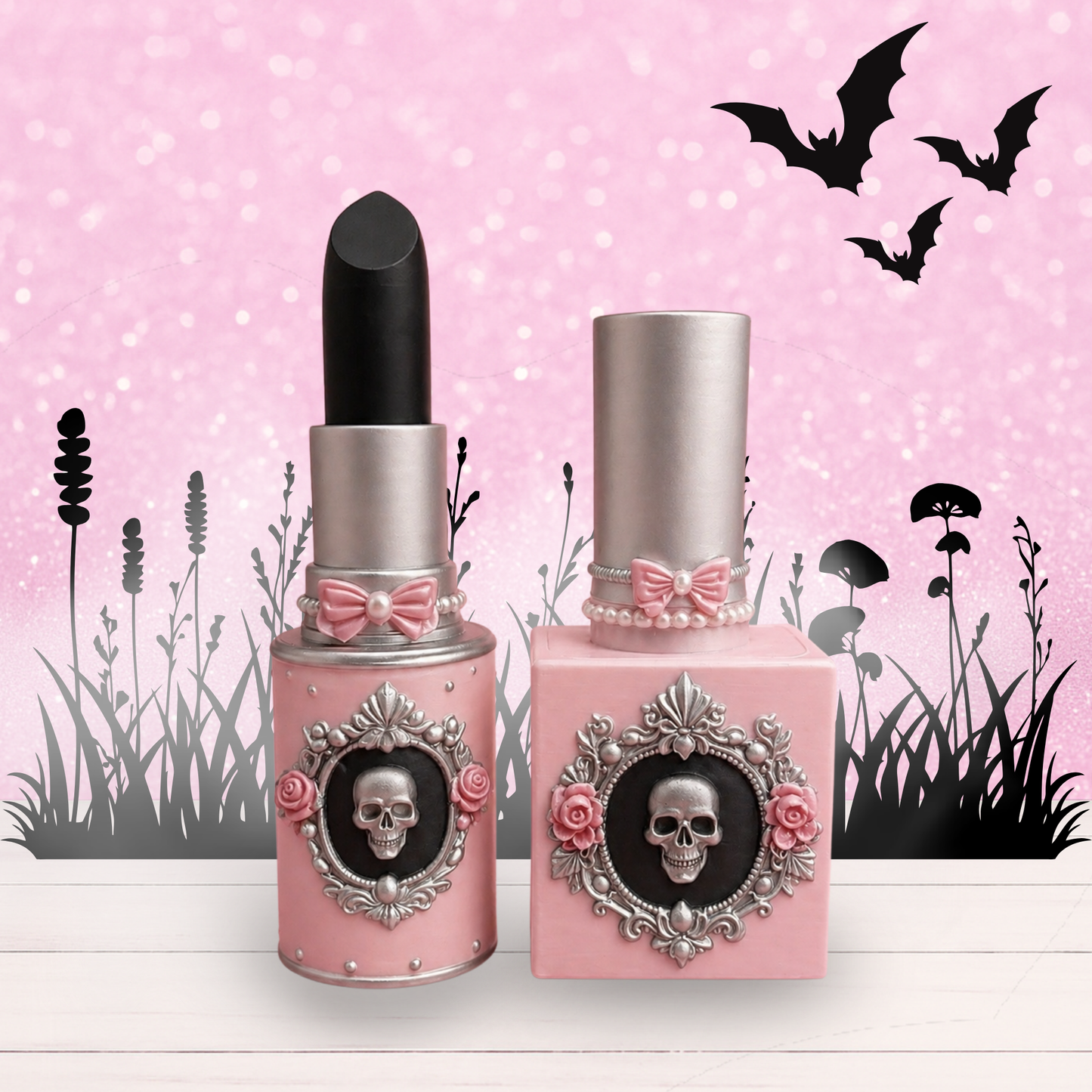 Gothic Skull Nail Polish - Made To Order - Choice of Size