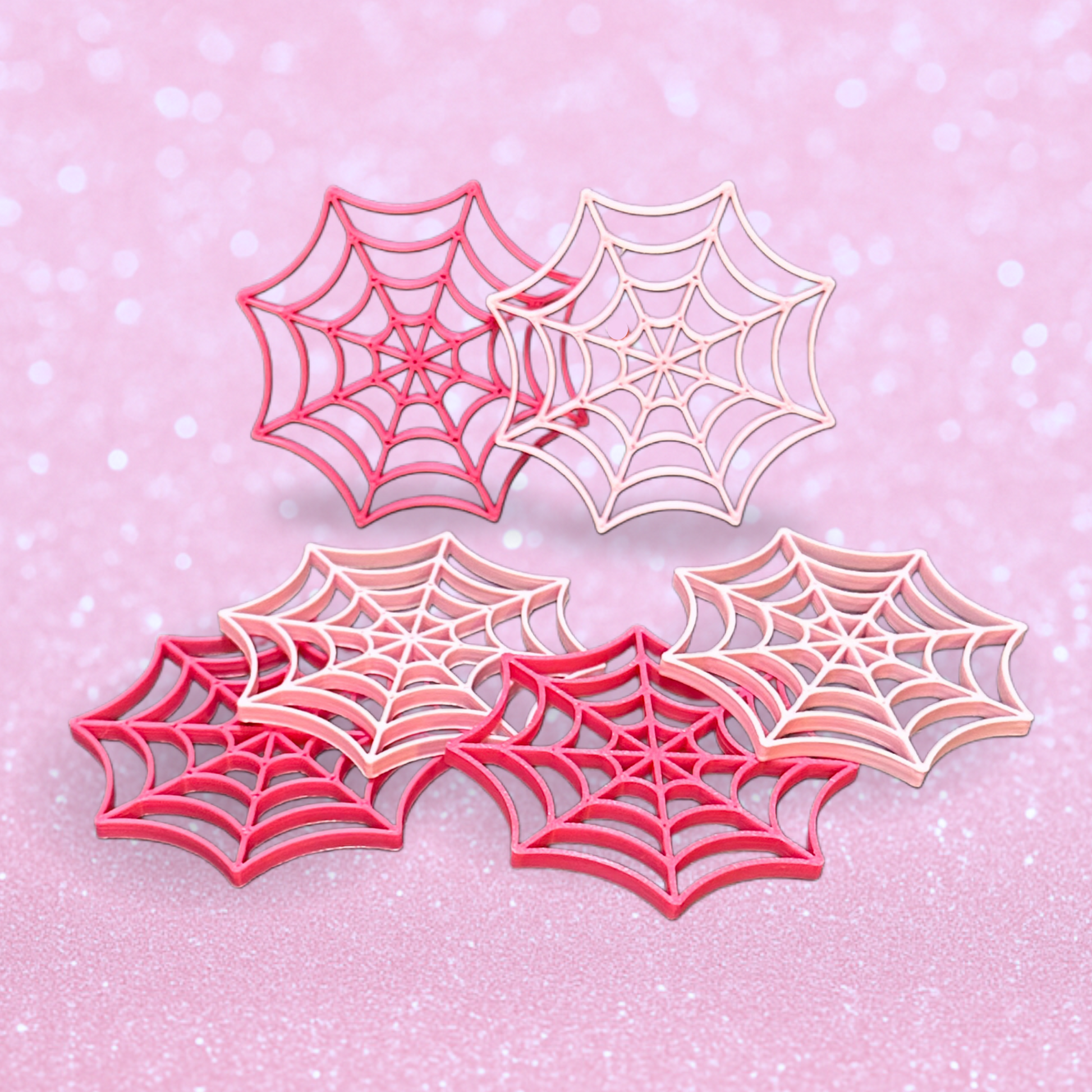 Pink Spider Webs - Choose a Size and Color