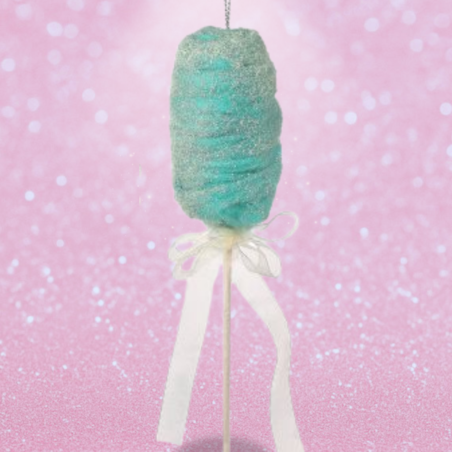 Set of 3 Cotton Candy Picks in Pink, Blue and White