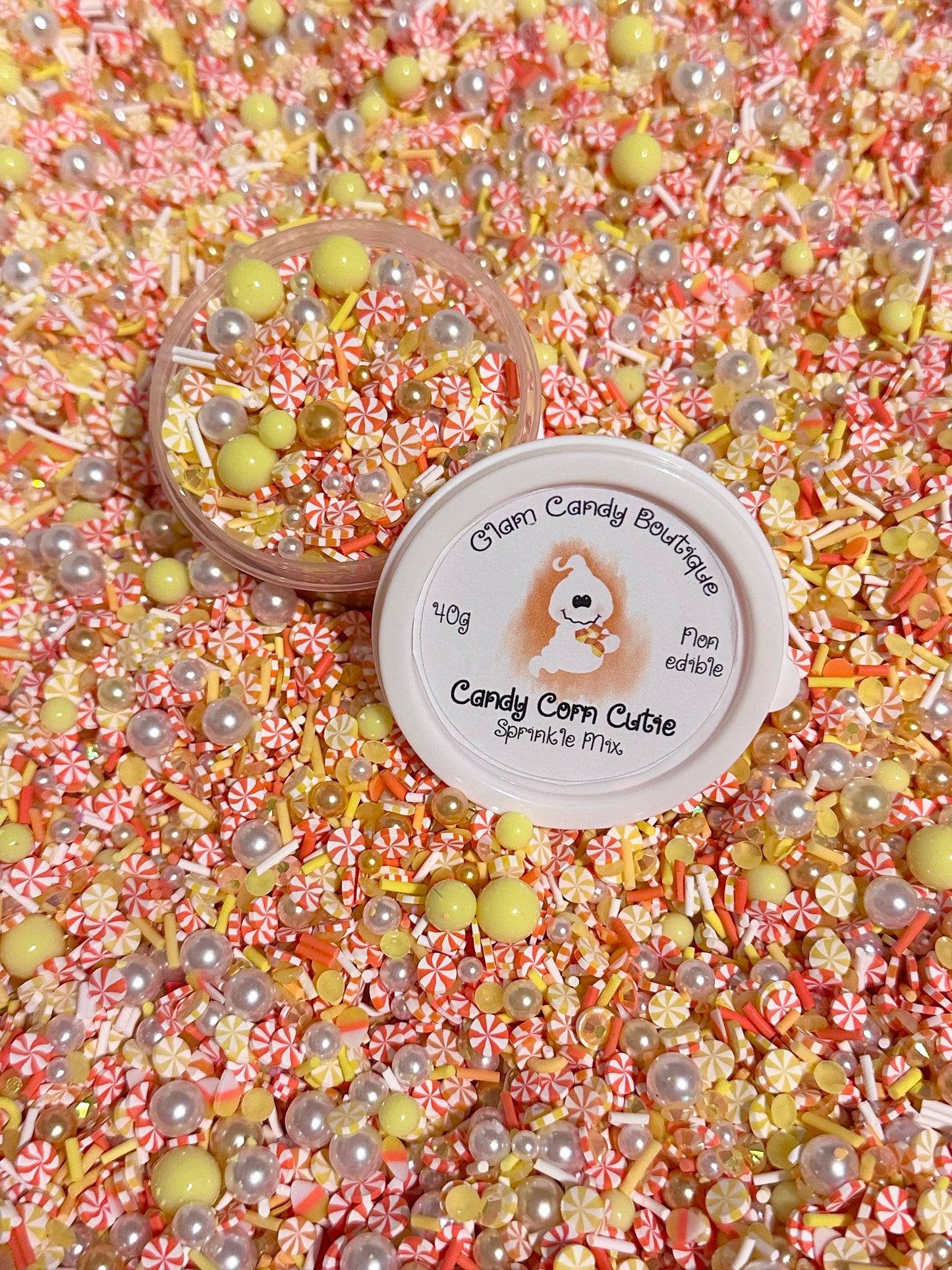 Candy Corn Cutie Sprinkles, Fake Sprinkles, 40 Grams