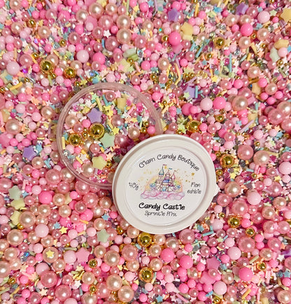 Candy Castle Sprinkles, Fake Sprinkle Mix, Pastel Sprinkles, 40 Grams