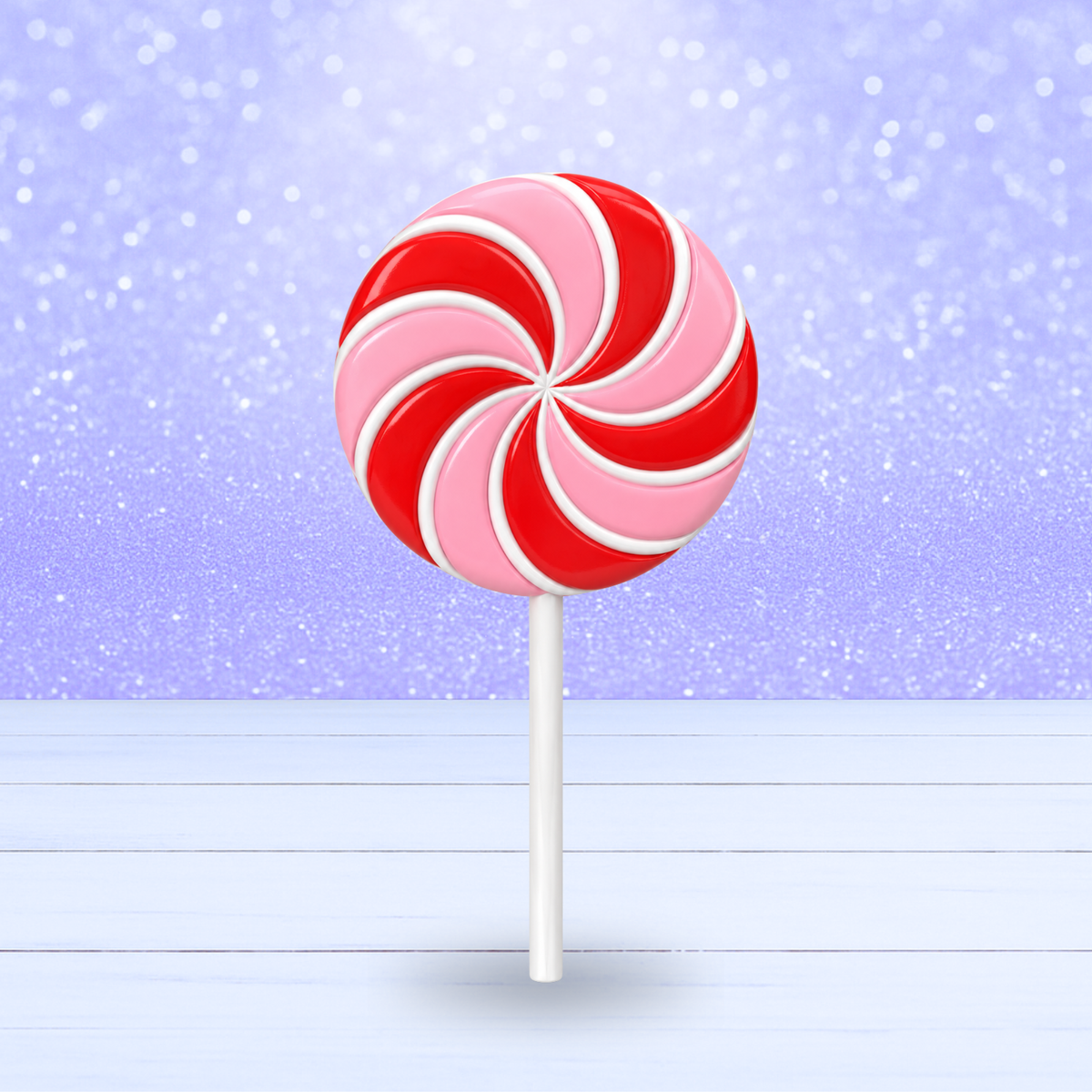 3D Mesh File - Peppermint Lollipop 3 Color