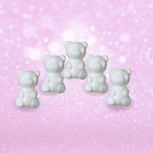 Polystyrene Bears - 2.5 Inches Tall - Set of 6