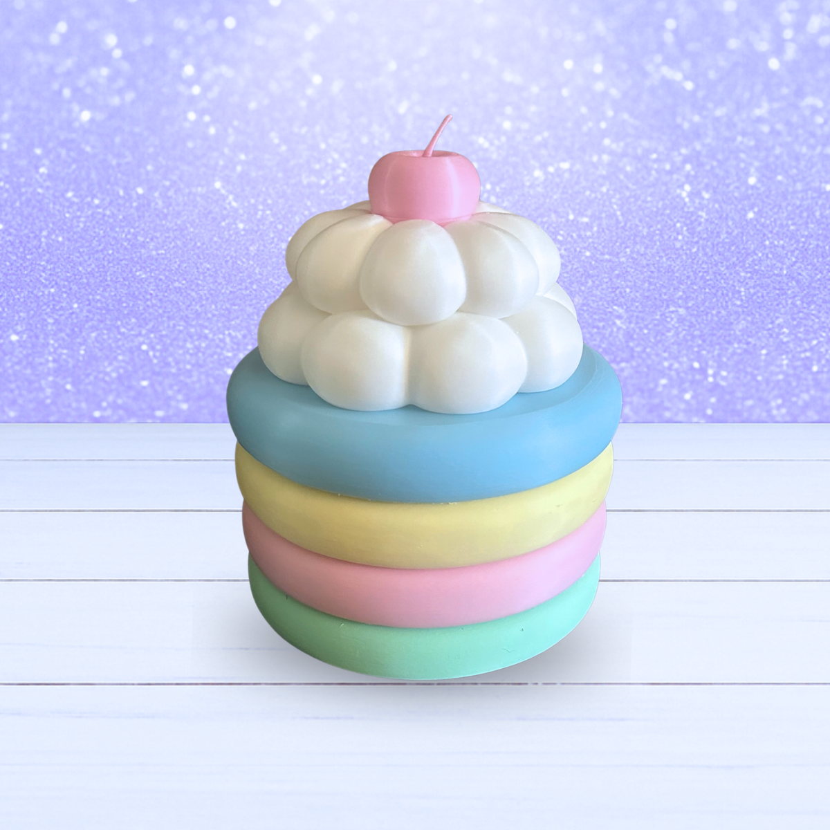 3D Mesh File - Kawaii Rainbow Cloud Cake