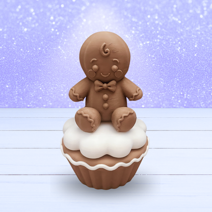 3D Mesh File - PRO MEMBERS ONLY - GINGERBREAD CUPCAKE AND TOPPER