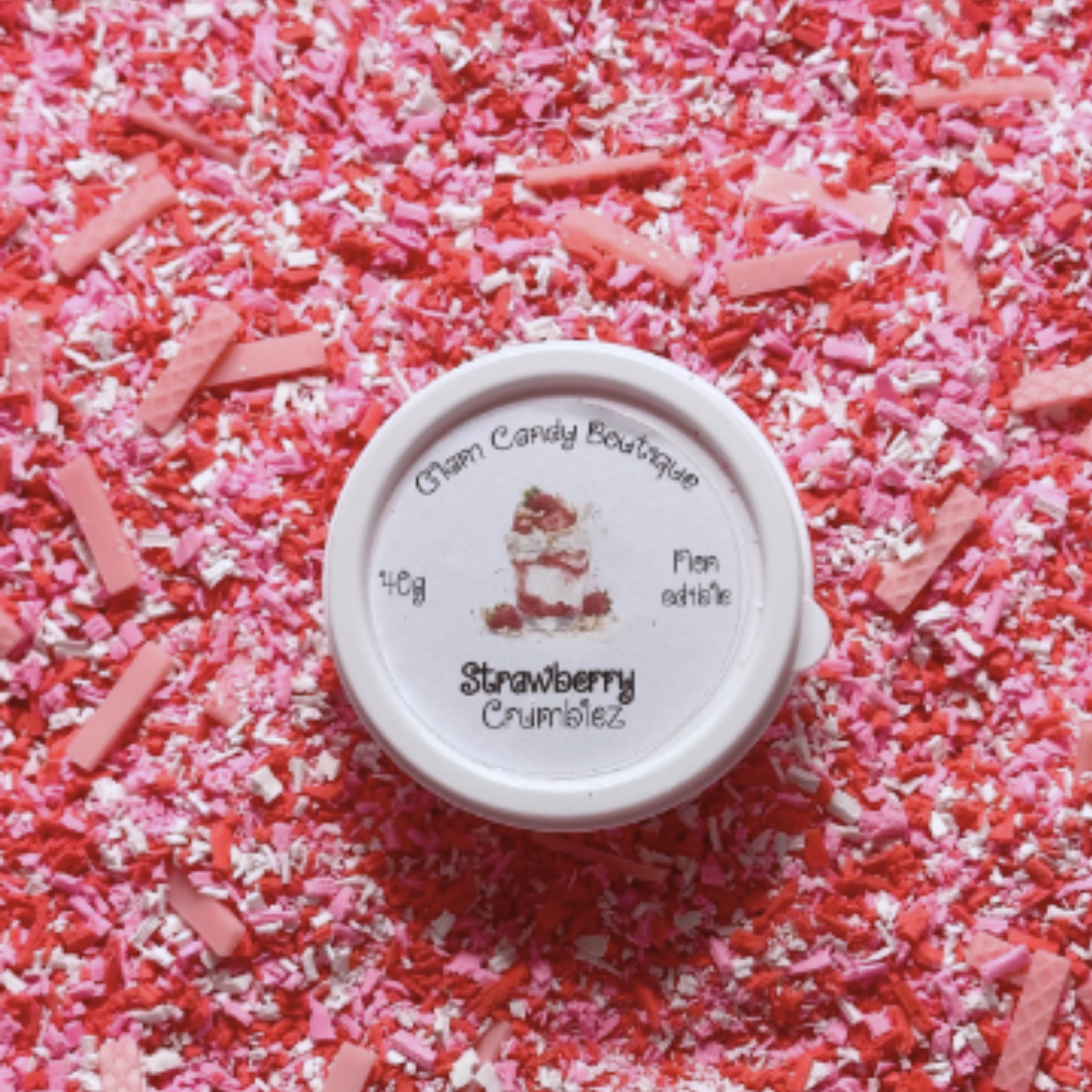 Fake Pink Crumbs, Pink Crumbles, Fake Pink Sprinkles, Fake Strawberry Shavings, Strawberry Crumblez