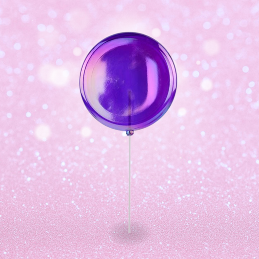 Giant Translucent Lollipop - Purple Iridescent