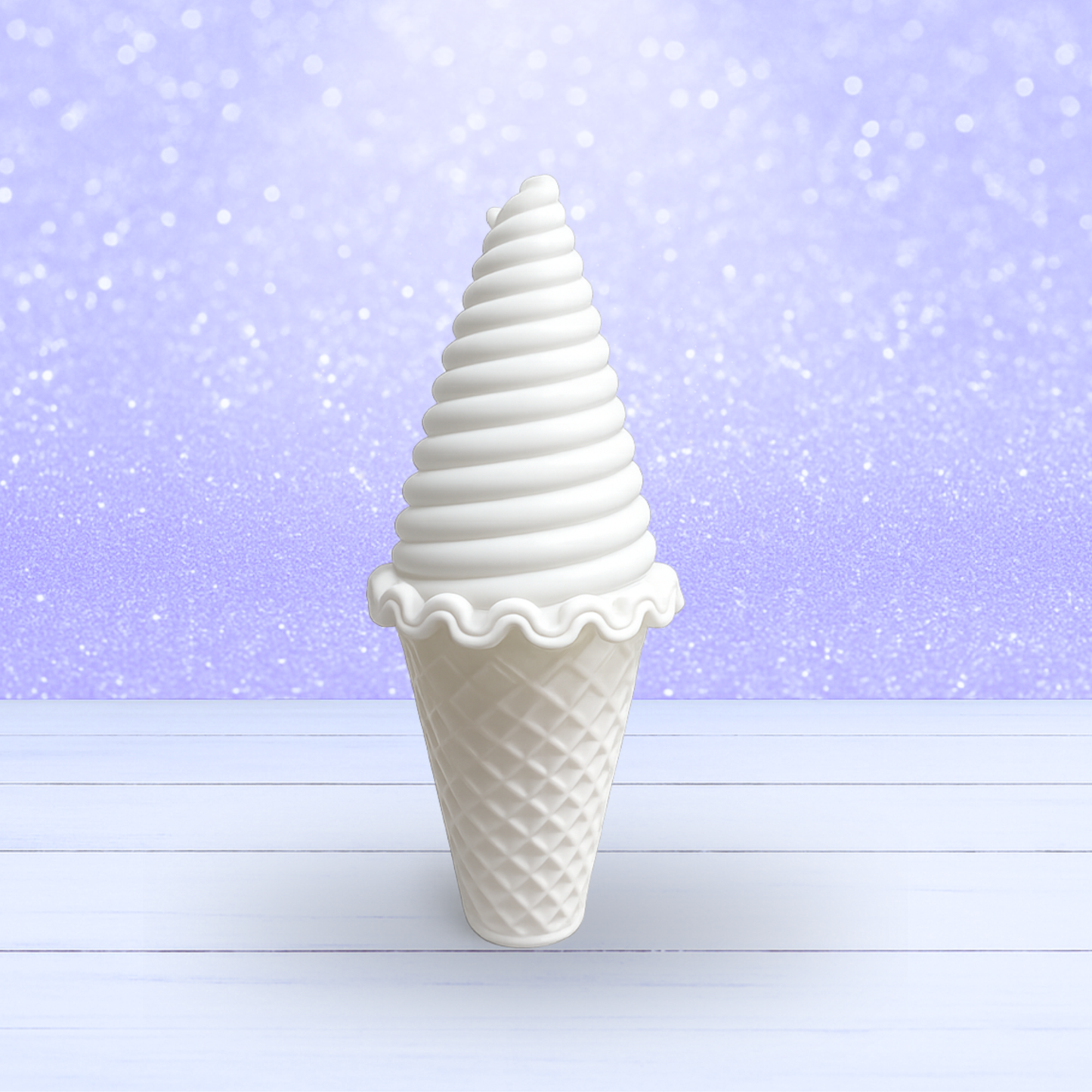 3D Mesh File - Tall Twisted Waffle Cone