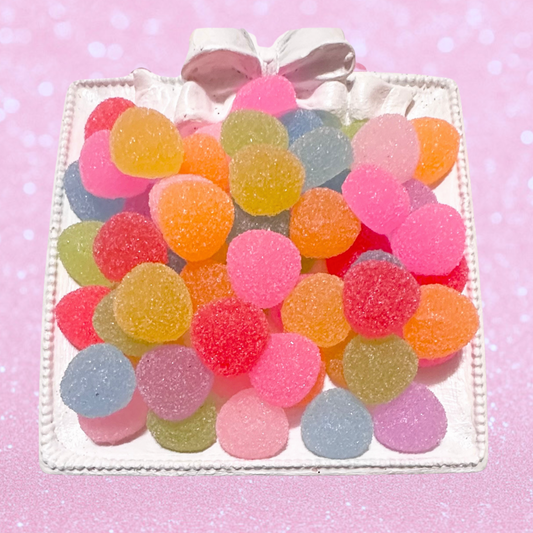 Fake Gumdrops, Gum Drop Flat Backs, Set of 25