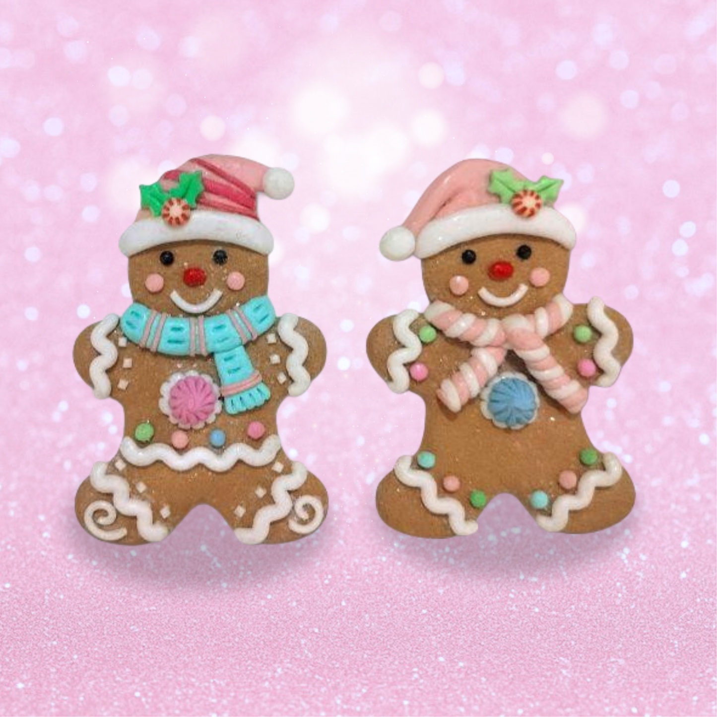 Set of 2 Gingerbread Cookie Ornaments