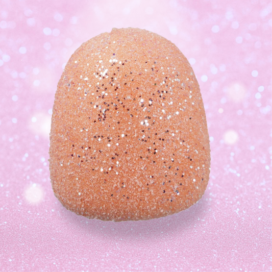 Giant Glitter Gumdrop - Pastel Orange