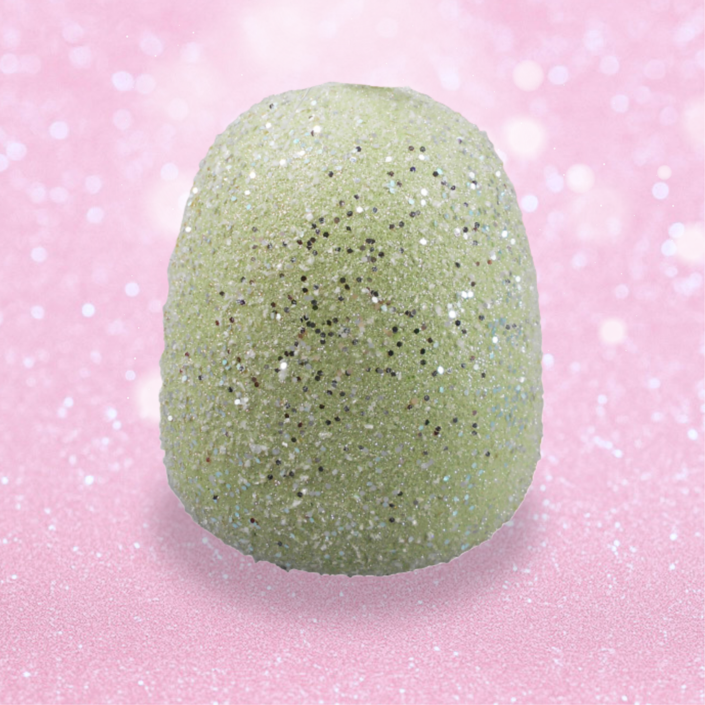 Giant Glitter Gumdrop - Pastel Green