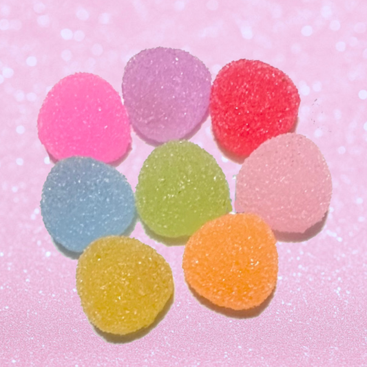 Fake Gumdrops, Gum Drop Flat Backs, Set of 25