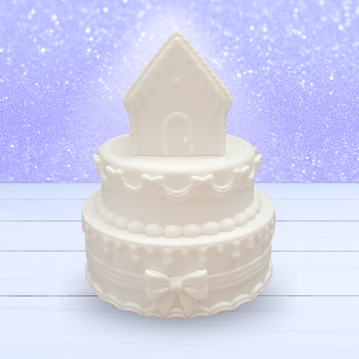 3D Mesh File - PRO MEMBERS ONLY - GINGERBREAD 3 TIER CAKE