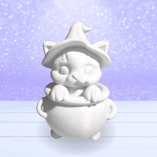 3D Mesh File - MEMBERS ONLY - Kitty in a Cauldron-