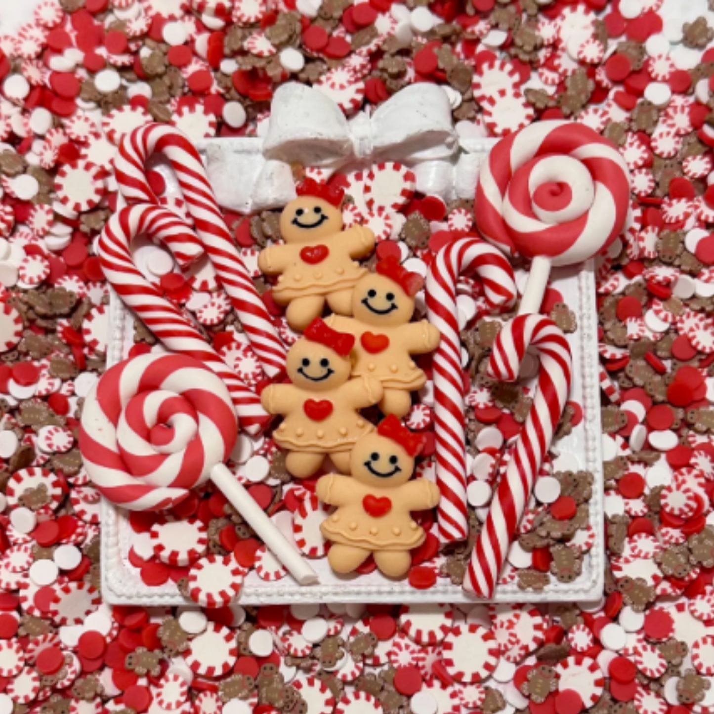 Glam Candy Set - Peppermint Gingerbread - Sprinkles and Fake Candy Set