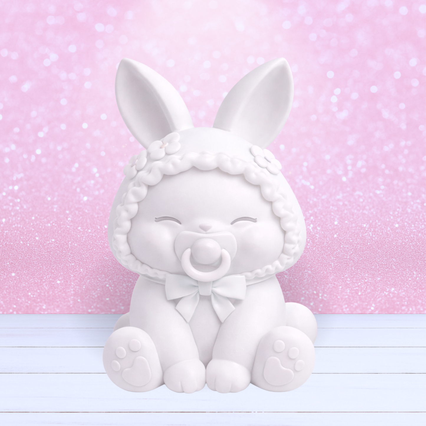 Baby Bunny Wearing a Bonnet - Made-to-Order