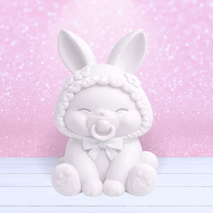 Baby Bunny Wearing a Bonnet - Made-to-Order