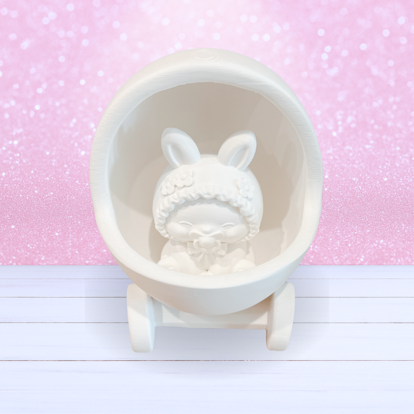 Baby Carriage Egg + Baby Bunny 2 Piece Set - Made to Order