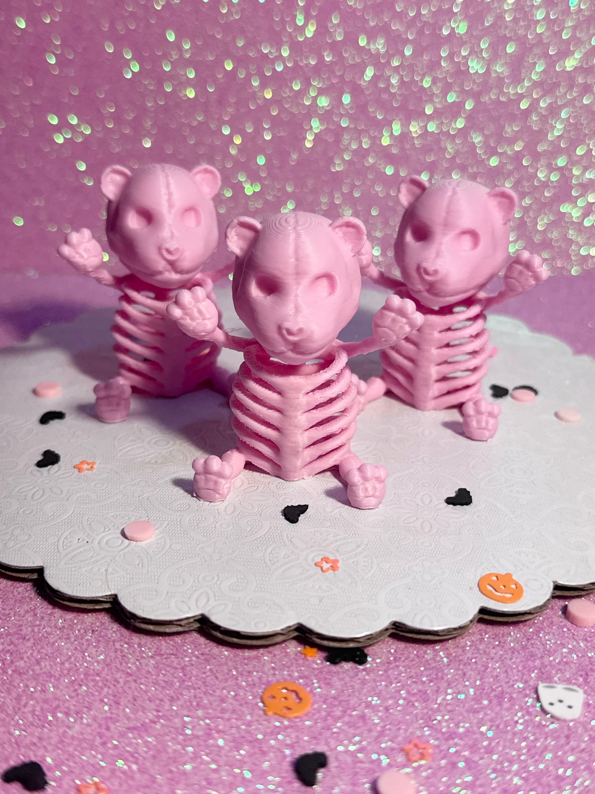 Mini Skeleton Bears Set of 6