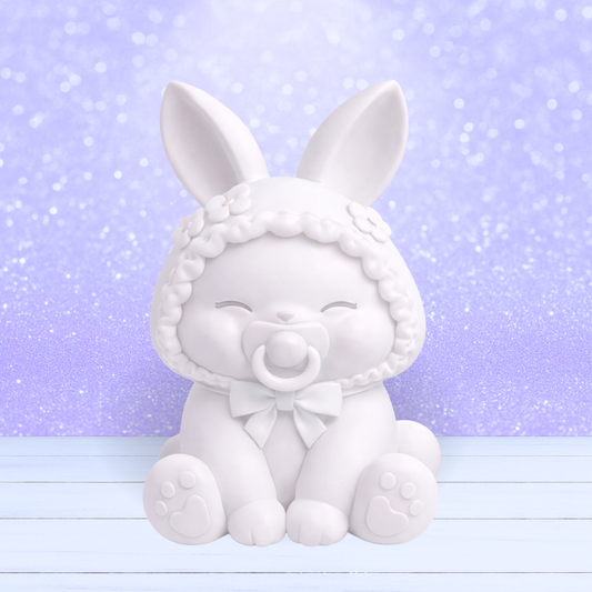 3D Mesh File - MEMBERS ONLY - Baby Bunny Wearing a Bonnet -