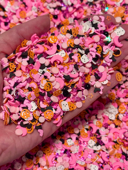 Girly Ghoul Sprinkles, Pink Halloween Sprinkles, Fake Sprinkles