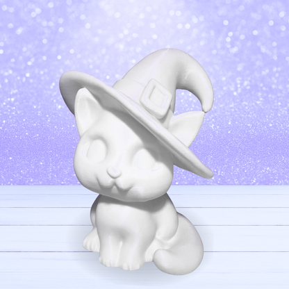 3D Mesh File - MEMBERS ONLY - Kitty in a Witch Hat -