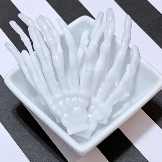 Small White Skeleton Hands - Set of 8
