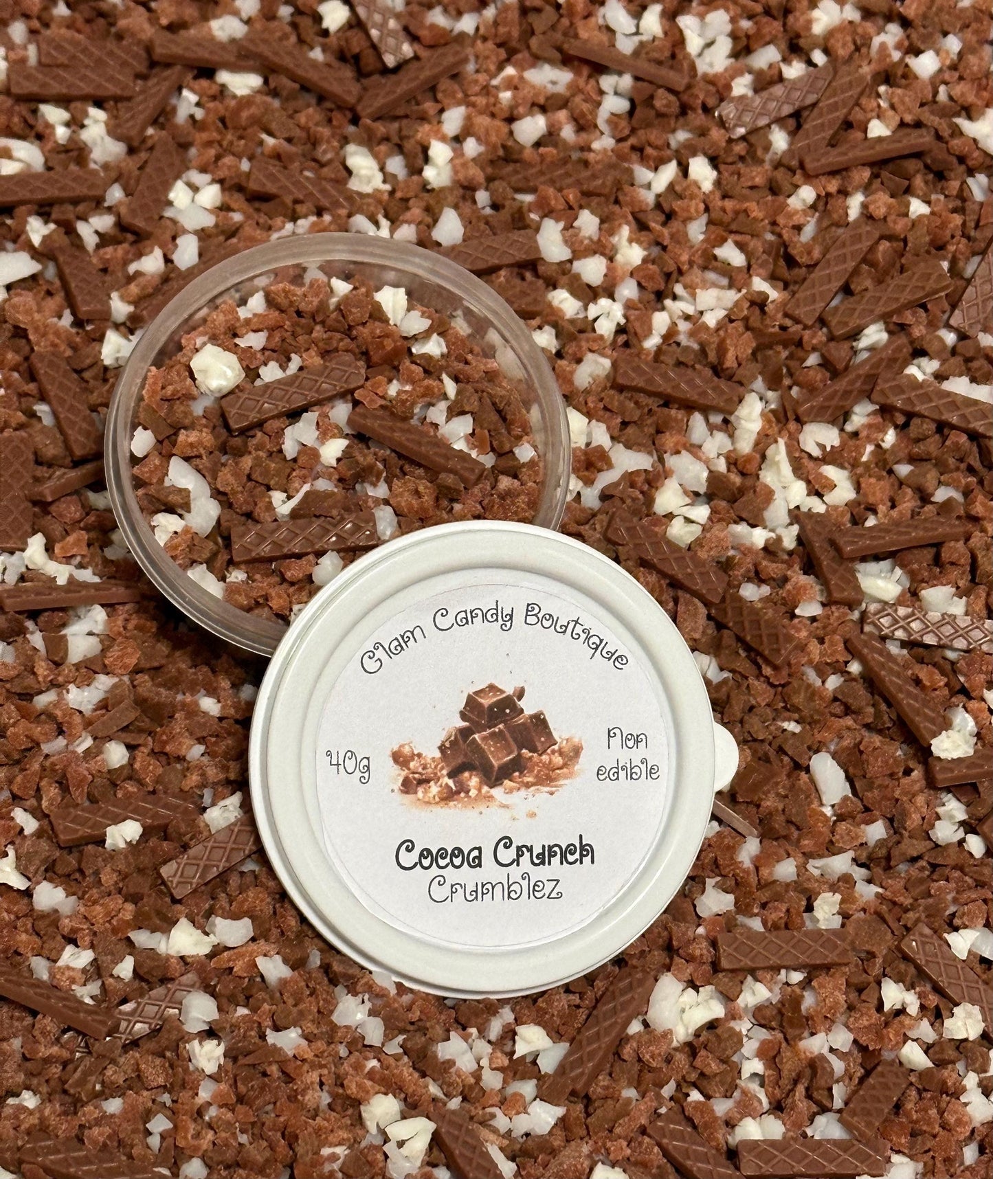 Fake Chocolate Crumbs, Fake Crumbles, Fake Chocolate Bits, Fake Chocolate Shavings, Cocoa Crunch Crumblez