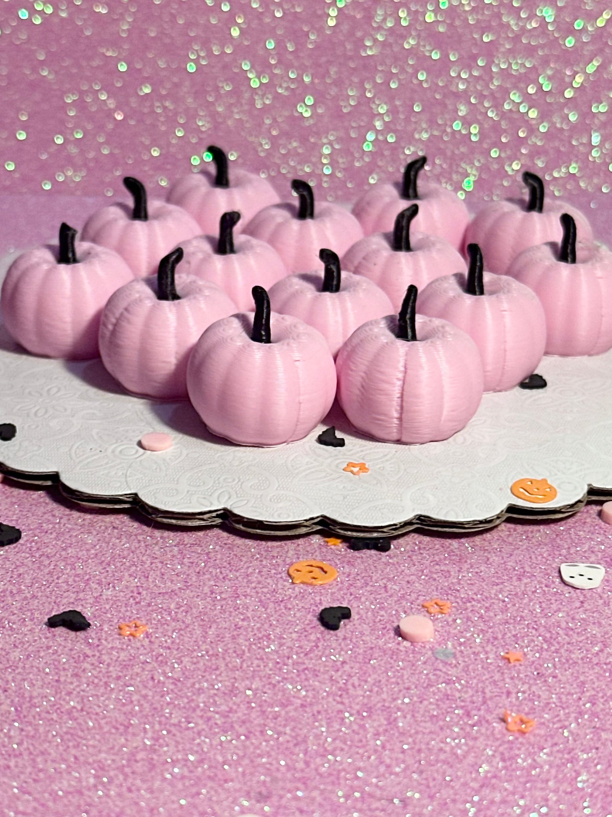 Mini Pink Pumpkins - Set of 8