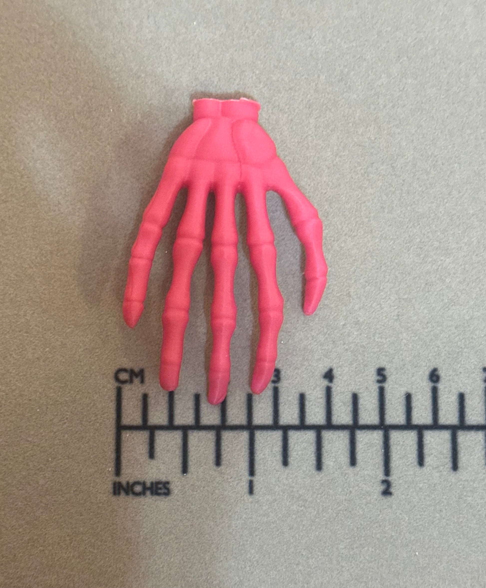 Mini Hot Pink Skeleton Hands - Set of 8