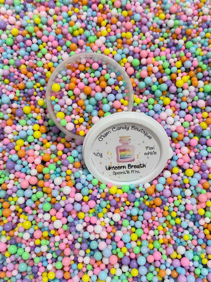 Unicorn Breath Sprinkles, Pastel Rainbow Fake Ball Sprinkles - 40 Grams