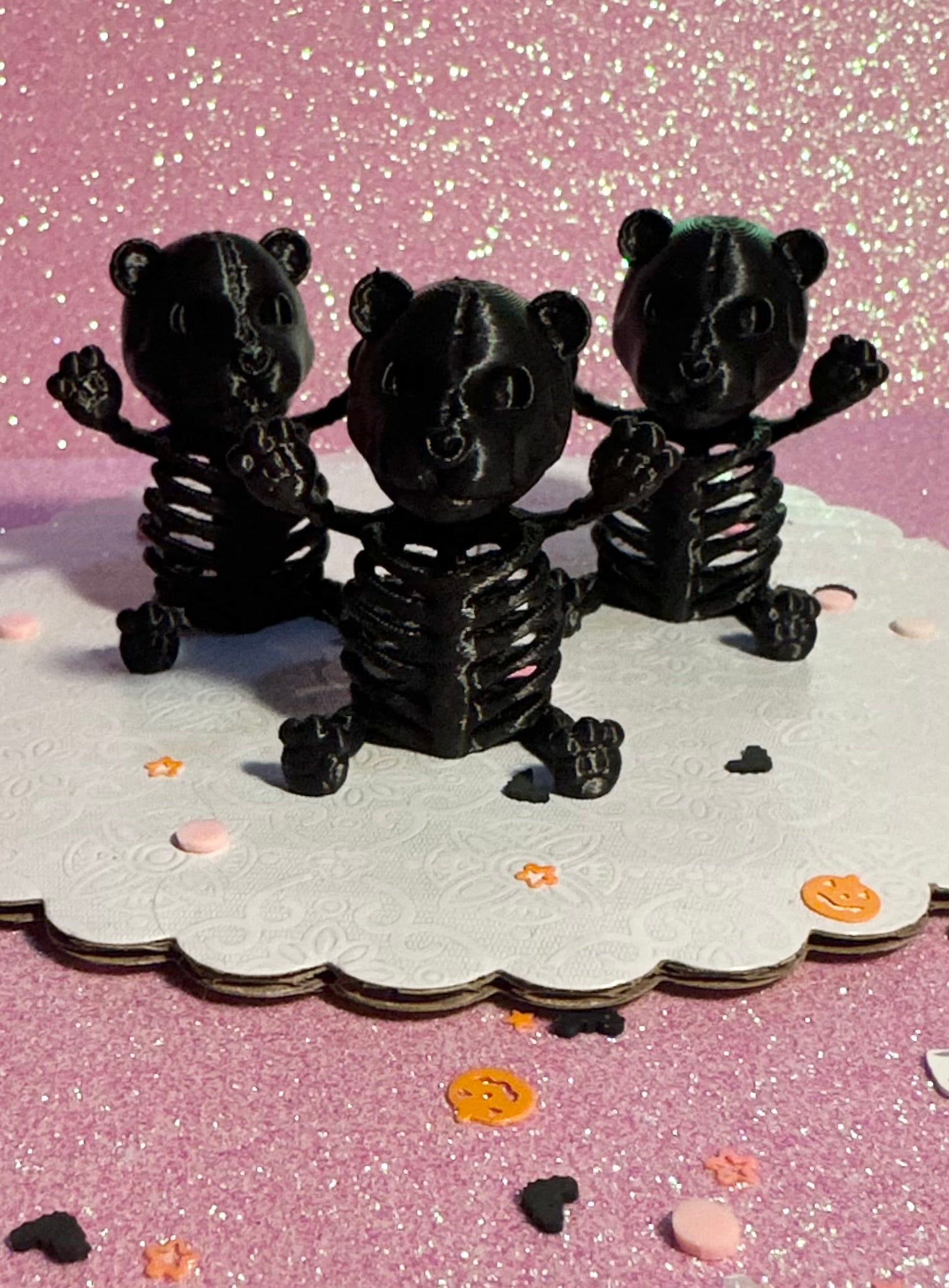 Mini Skeleton Bears Set of 6