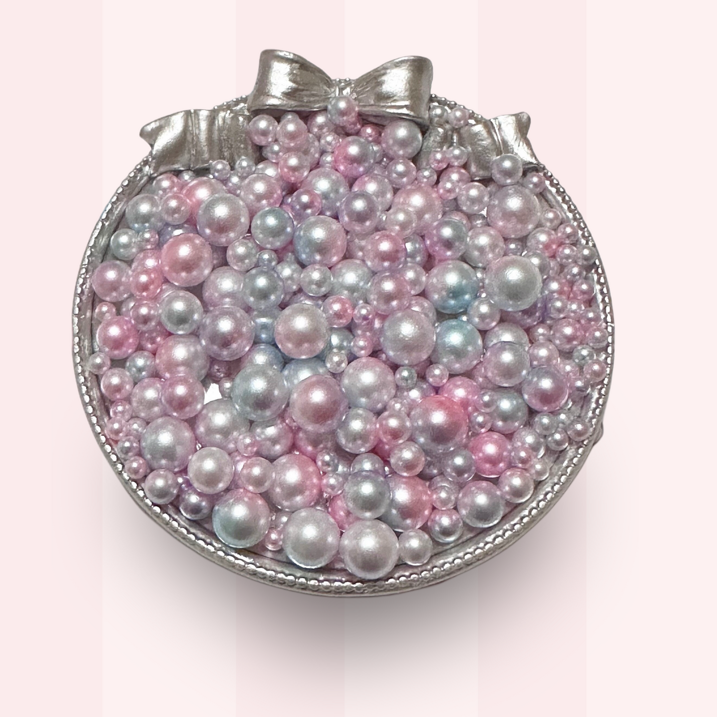 No Hole Pearls, Pastel Rainbow Pearls, Rainbow Gradient Pearls, Mixed Sizes with No Hole, 40 Grams